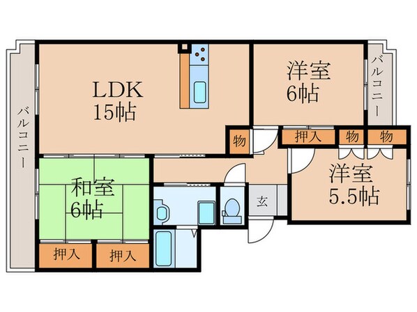 REZIA苅田　D棟の物件間取画像